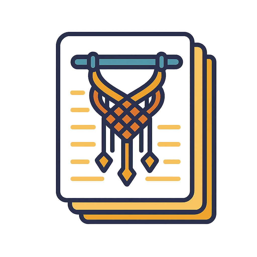 Macramé Boho Style Wall Art Notes